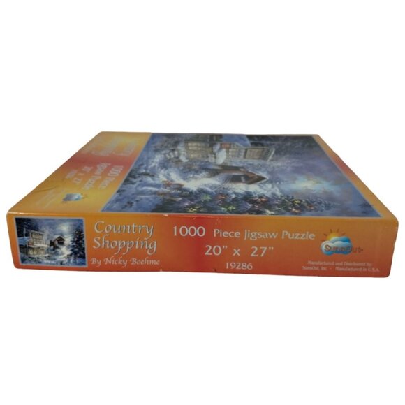 SunsOut Country Shopping 1000 Piece Holiday Jigsaw Puzzle Country Store Complete - Picture 9 of 12
